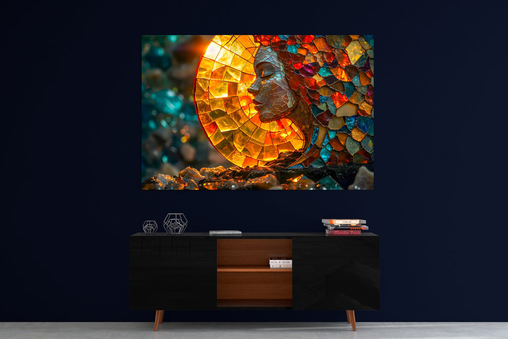Reflective Serenity Acrylic Glass Wall Art: Modern Landscape Home Decor