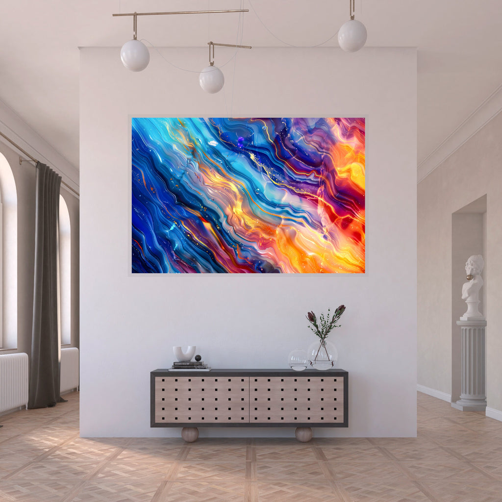 Chromaflow Acrylic Glass Wall Art: Modern Landscape, Glossy Finish