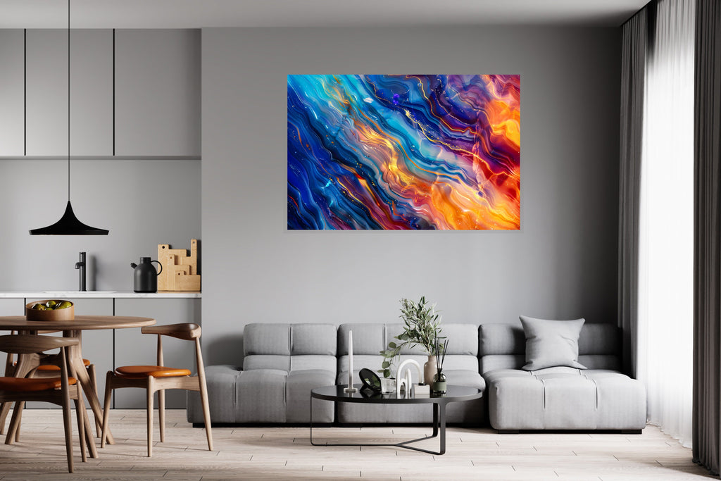 Chromaflow Acrylic Glass Wall Art: Modern Landscape, Glossy Finish