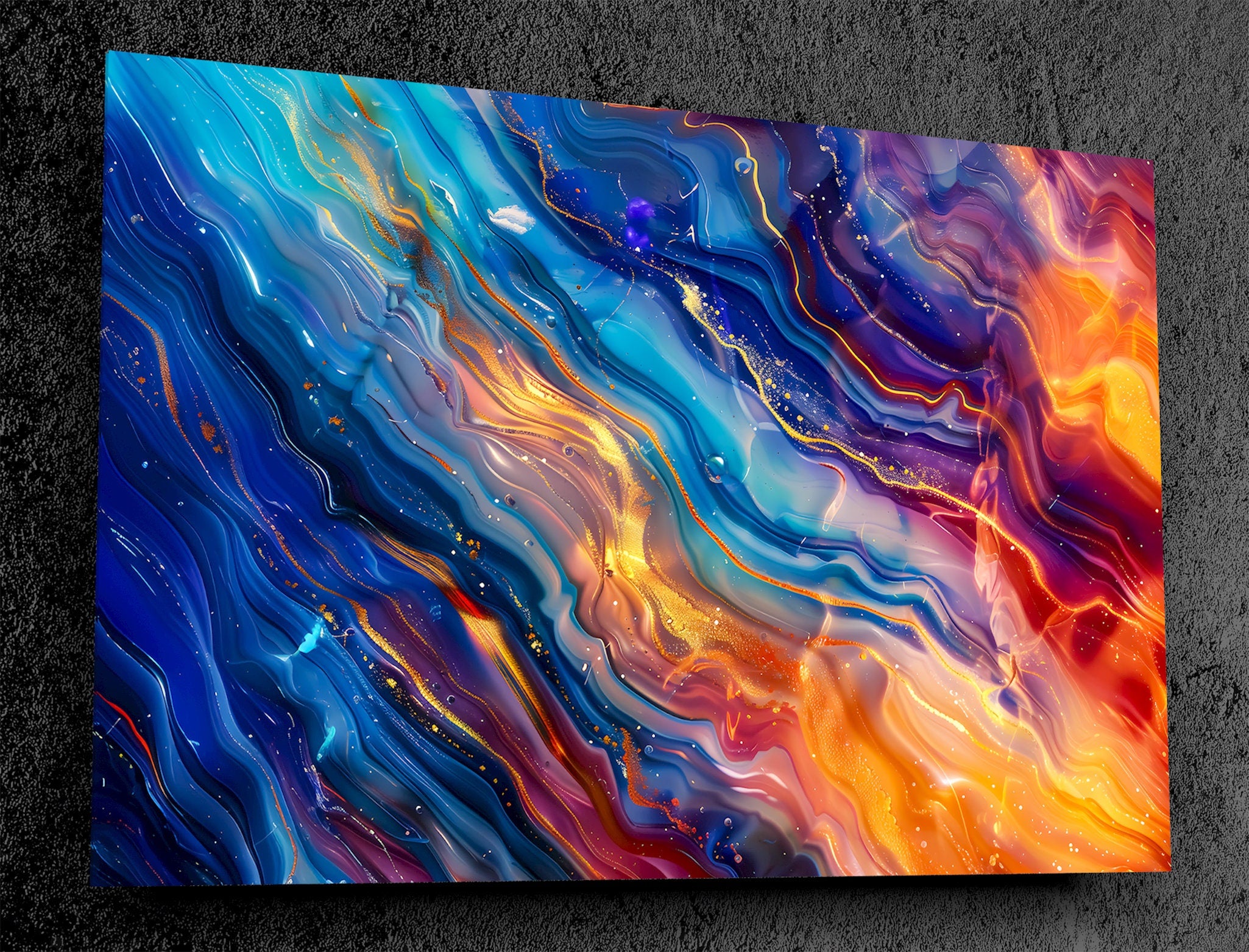 Chromaflow Acrylic Glass Wall Art: Modern Landscape, Glossy Finish