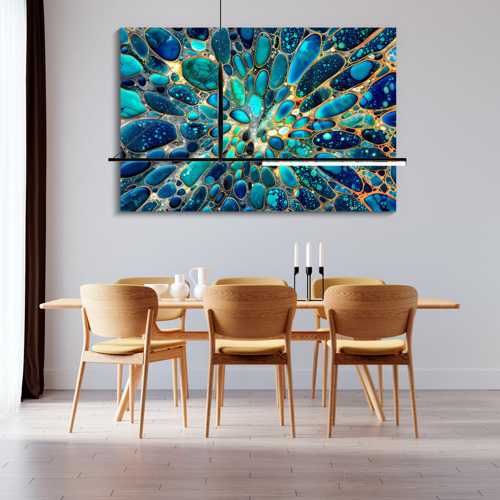Turquoise Dream AcrylGlass Wall Art: Modern Abstract Decor