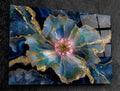Crystal AcrylGlass Wall Art: Stellar Blossom Gem - Luxury Statement Piece