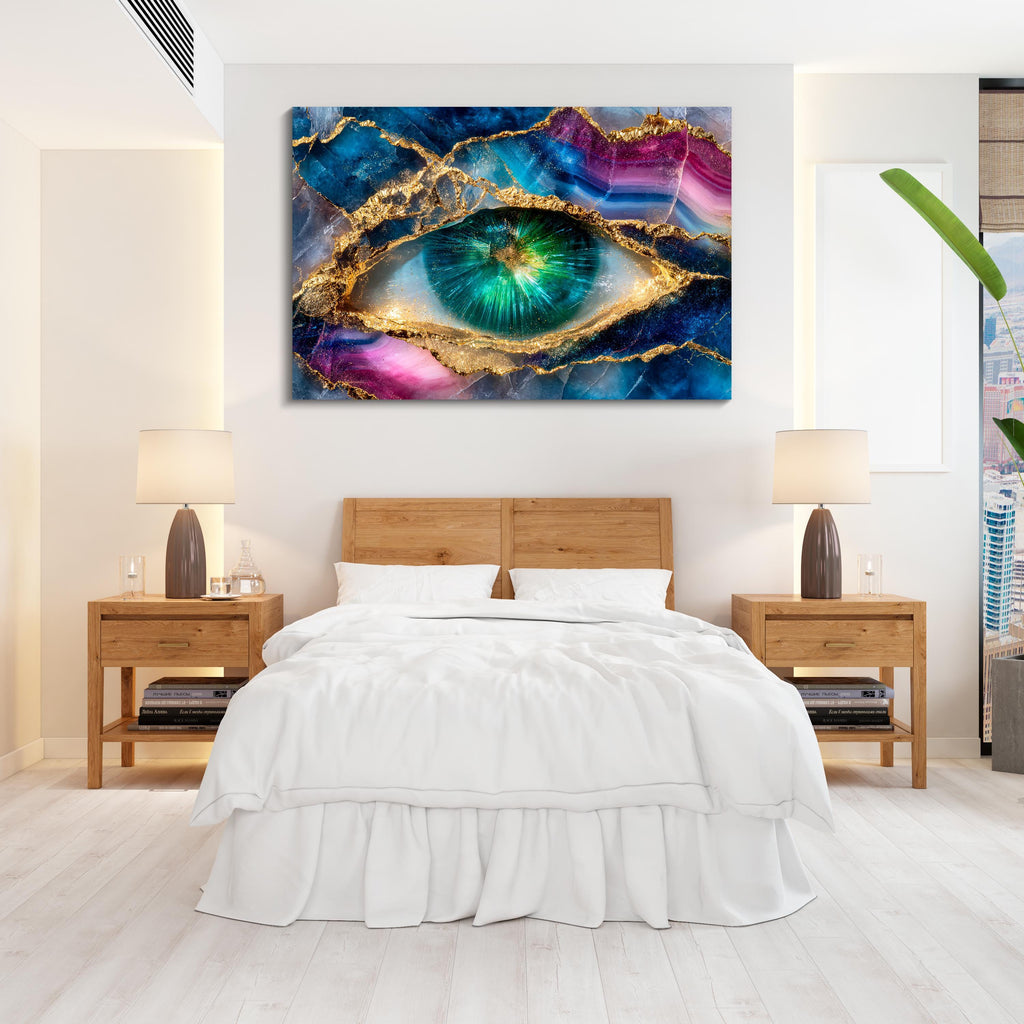 Eye of the Geode Acrylic Glass Wall Art: Shatterproof, Waterproof, Extra Large