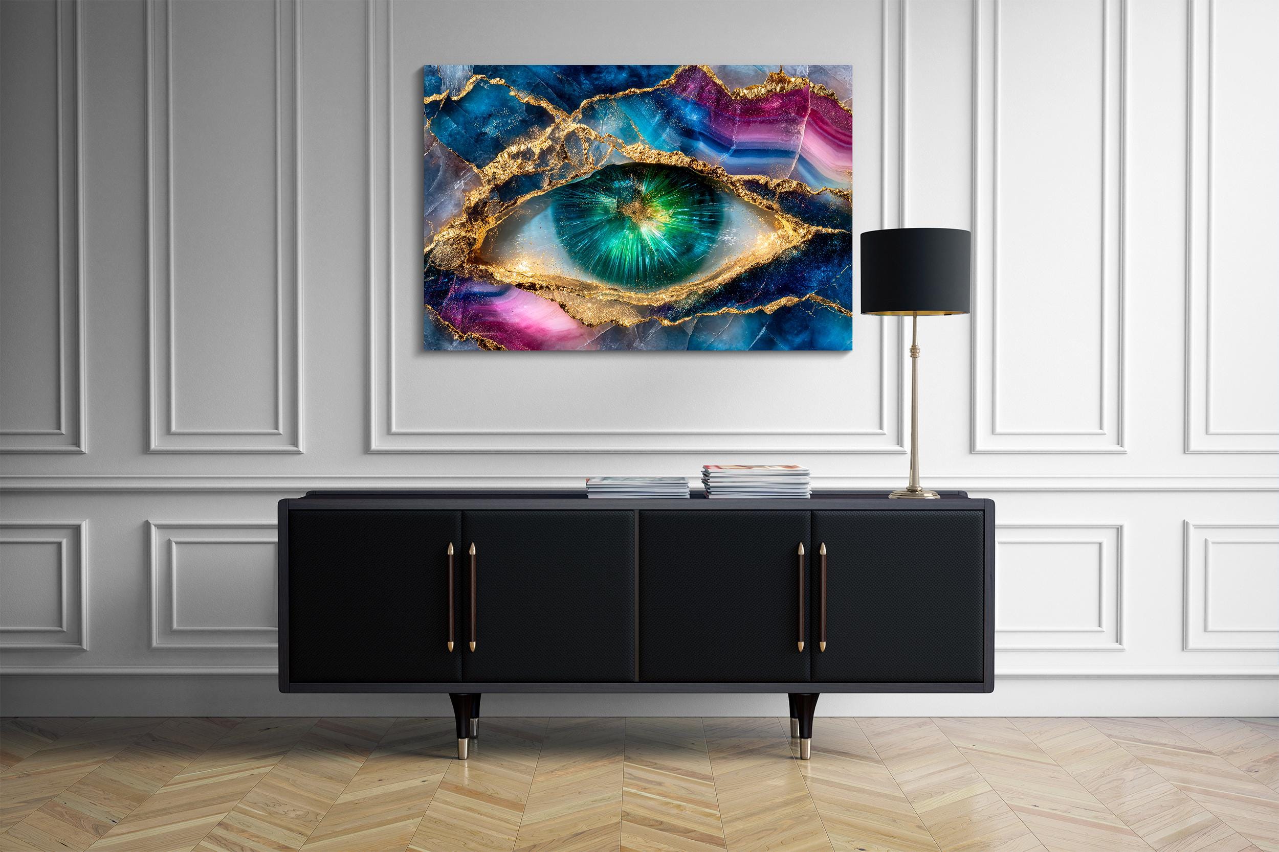 Eye of the Geode Acrylic Glass Wall Art: Shatterproof, Waterproof, Extra Large