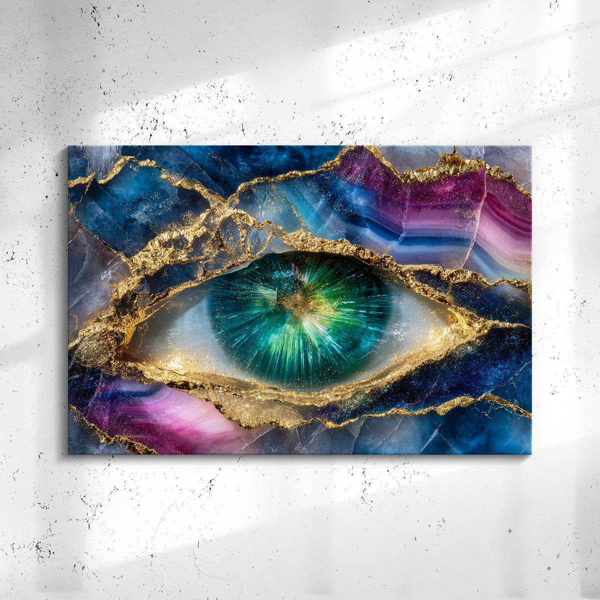 Eye of the Geode Acrylic Glass Wall Art: Shatterproof, Waterproof, Extra Large