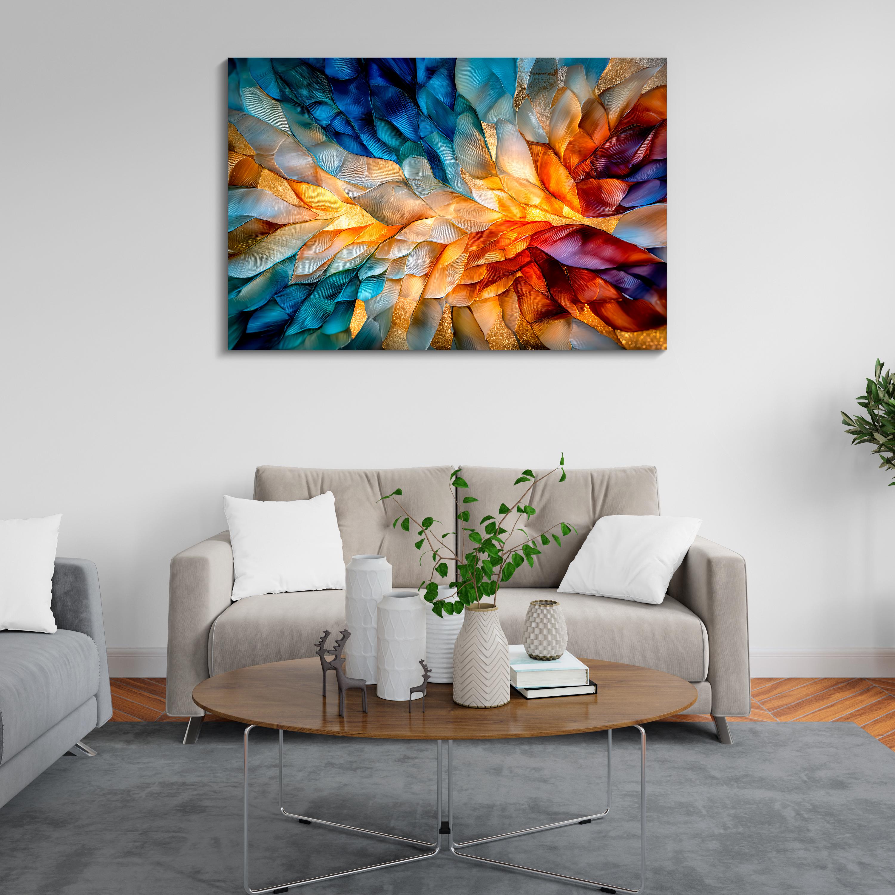 Crystal AcrylGlass Wall Art: "Eleganza" - Shatterproof Luxury Home Decor