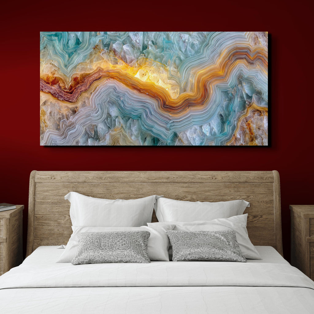 Panoramic Crystal Acrylic Glass Wall Art: Oversized Horizontal Decor