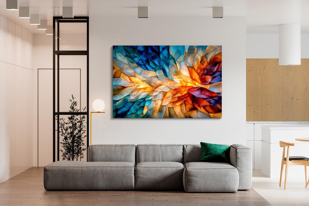 Crystal AcrylGlass Wall Art: "Eleganza" - Shatterproof Luxury Home Decor