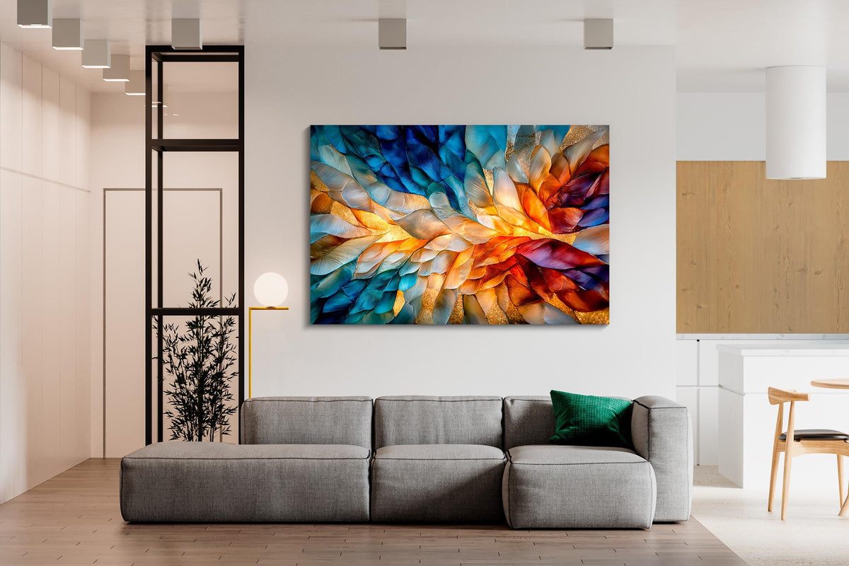Crystal AcrylGlass Wall Art: "Eleganza" - Shatterproof Luxury Home Decor