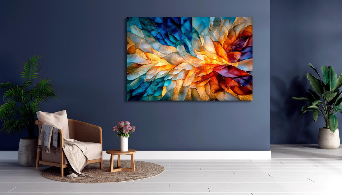 Crystal AcrylGlass Wall Art: "Eleganza" - Shatterproof Luxury Home Decor