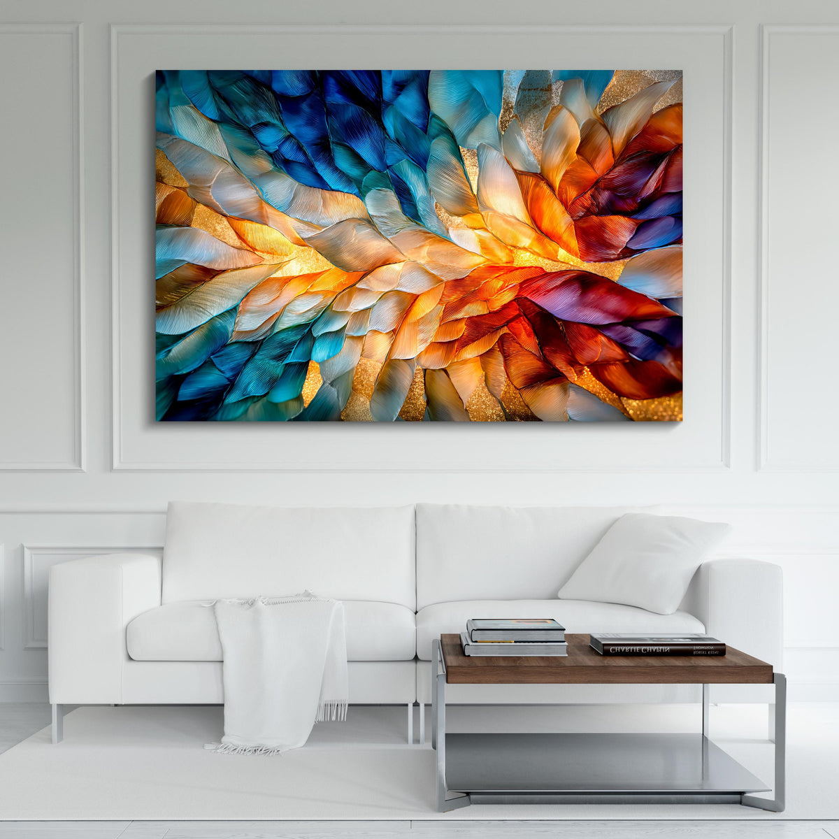 Crystal AcrylGlass Wall Art: "Eleganza" - Shatterproof Luxury Home Decor