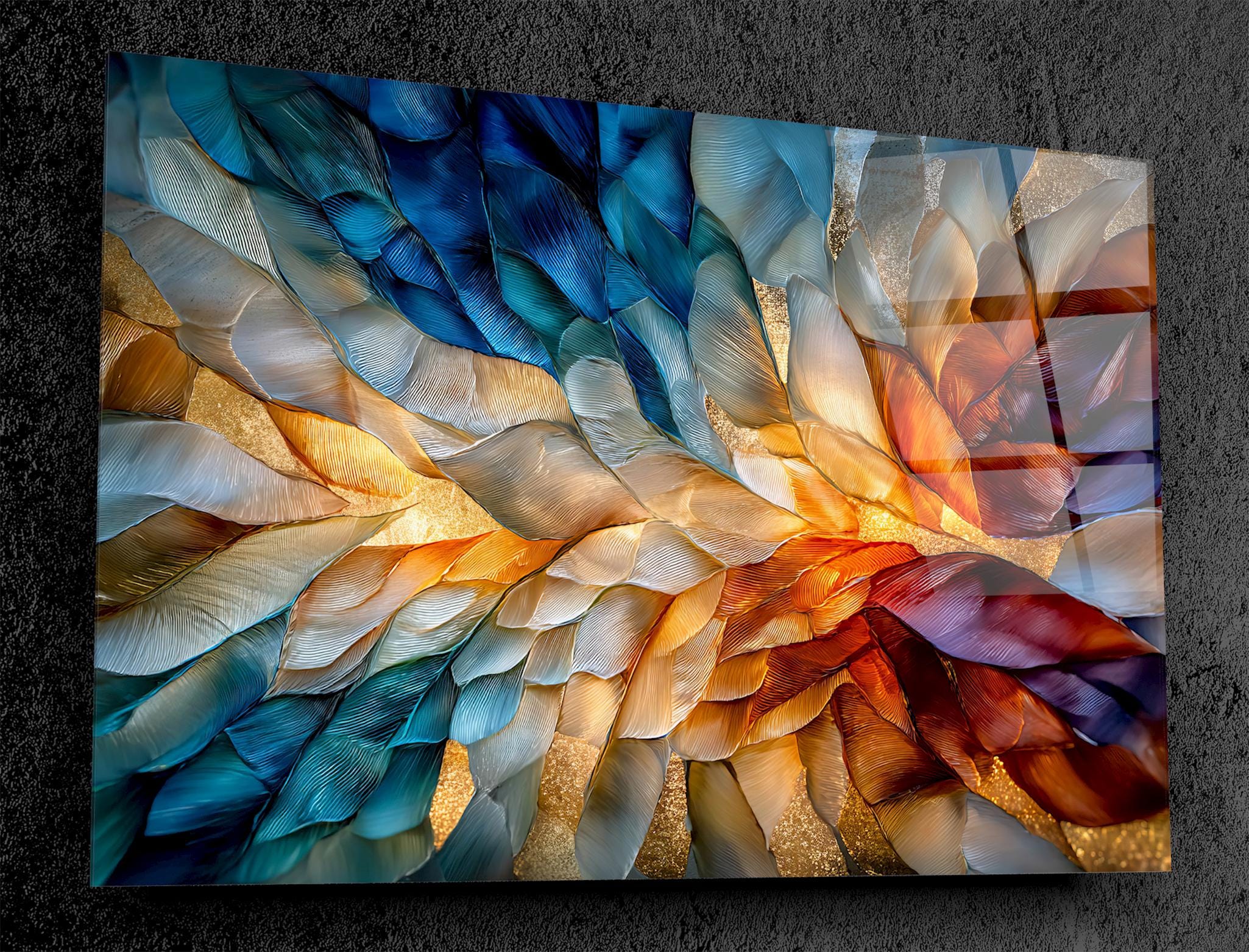 Crystal AcrylGlass Wall Art: "Eleganza" - Shatterproof Luxury Home Decor