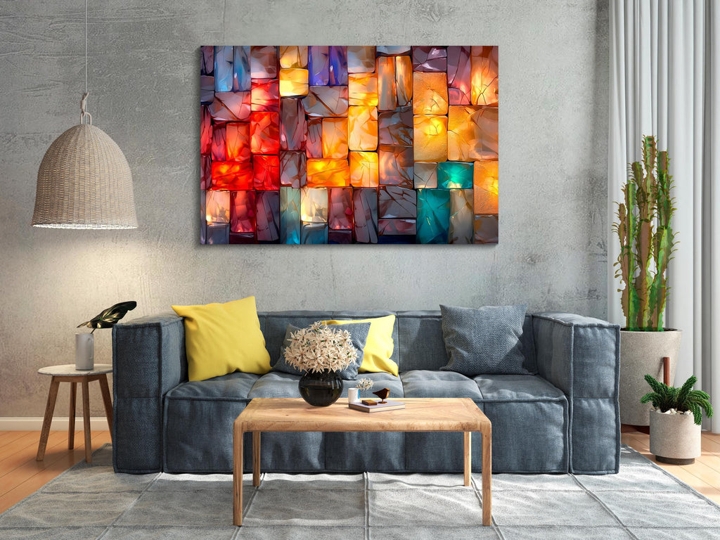 LumDance Crystal AcrylGlass Wall Art: Shatterproof Modern Decor