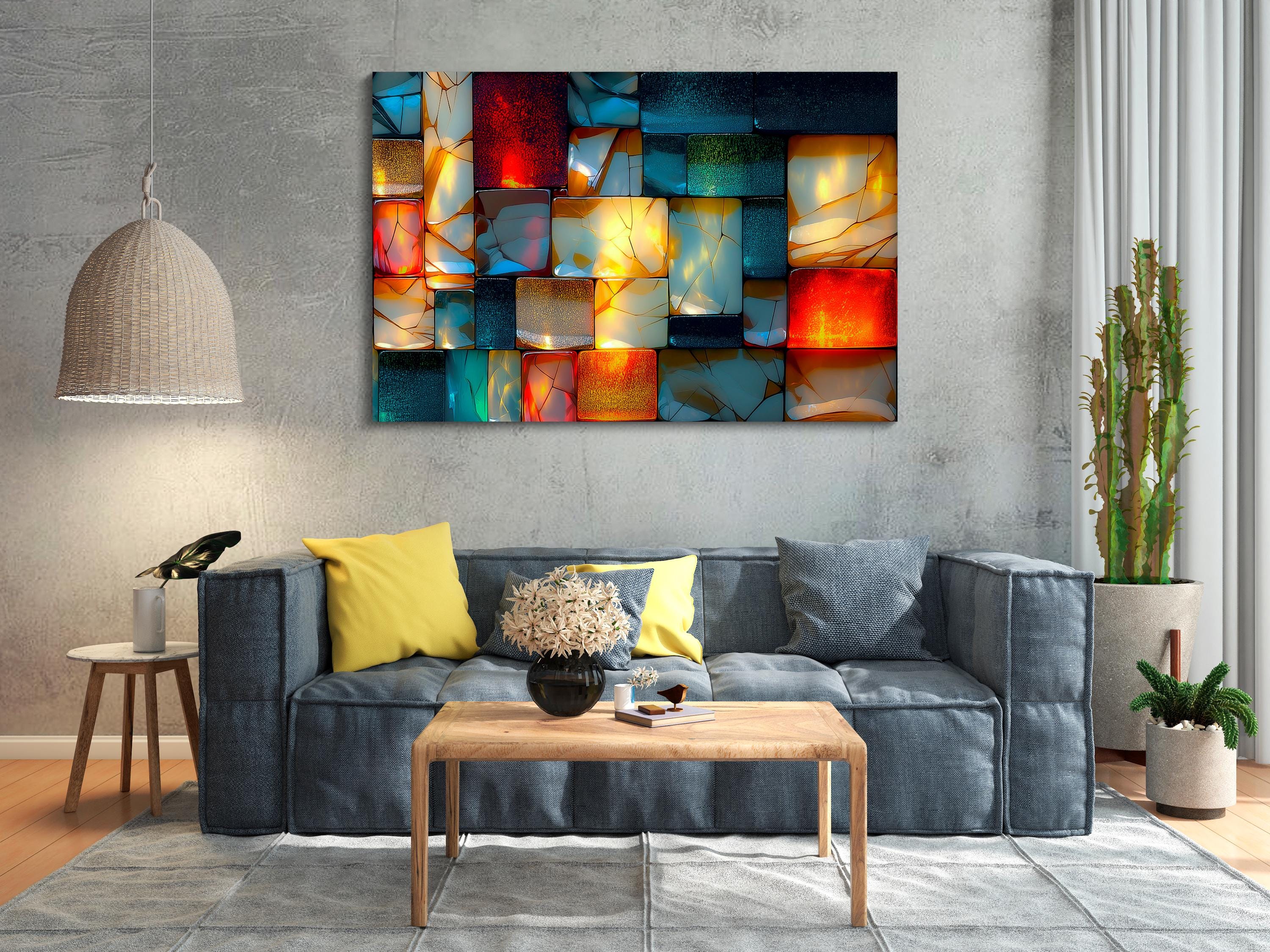 Lumirock Platinum Crystal AcrylGlass Wall Art: Shatterproof Luxury Decor
