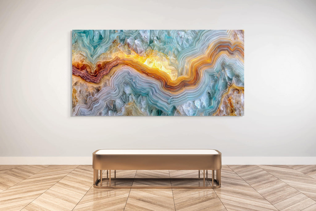 Panoramic Crystal Acrylic Glass Wall Art: Oversized Horizontal Decor