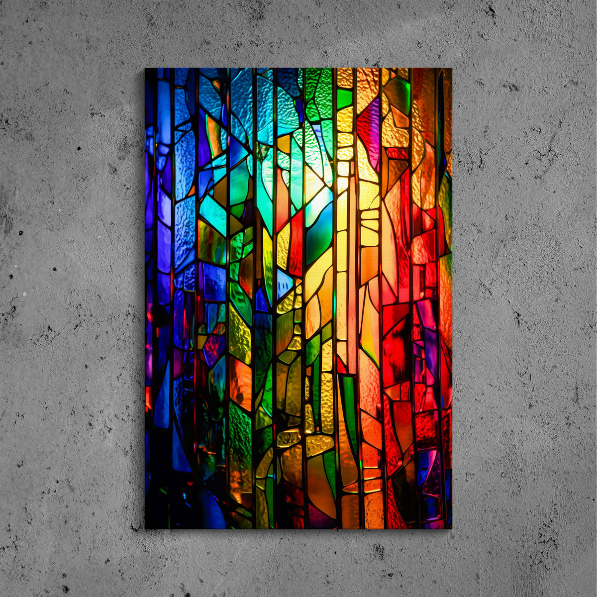 Ethereal Light Mosaic AcrylGlass Wall Art: Contemporary Abstract Decor