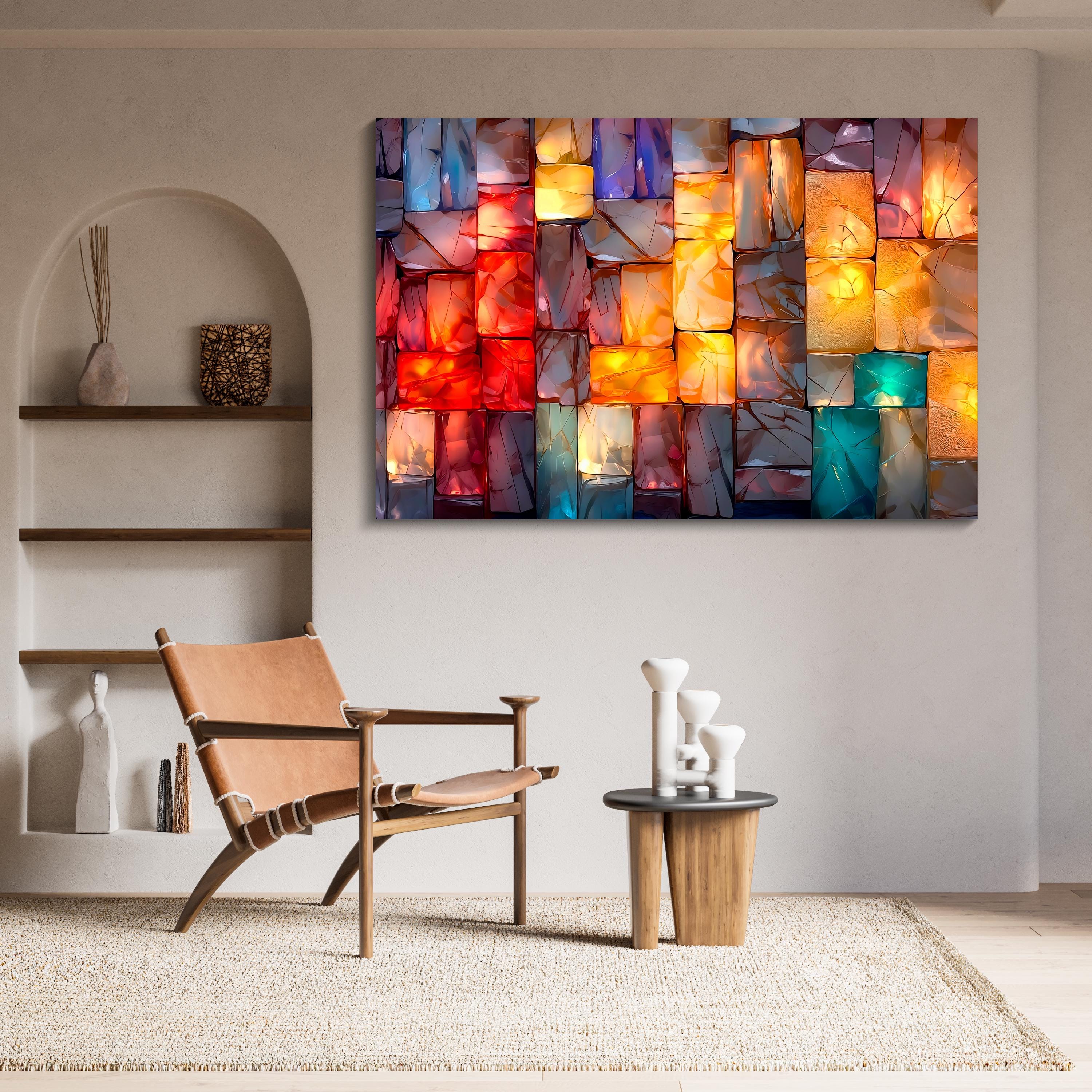 LumDance Crystal AcrylGlass Wall Art: Shatterproof Modern Decor