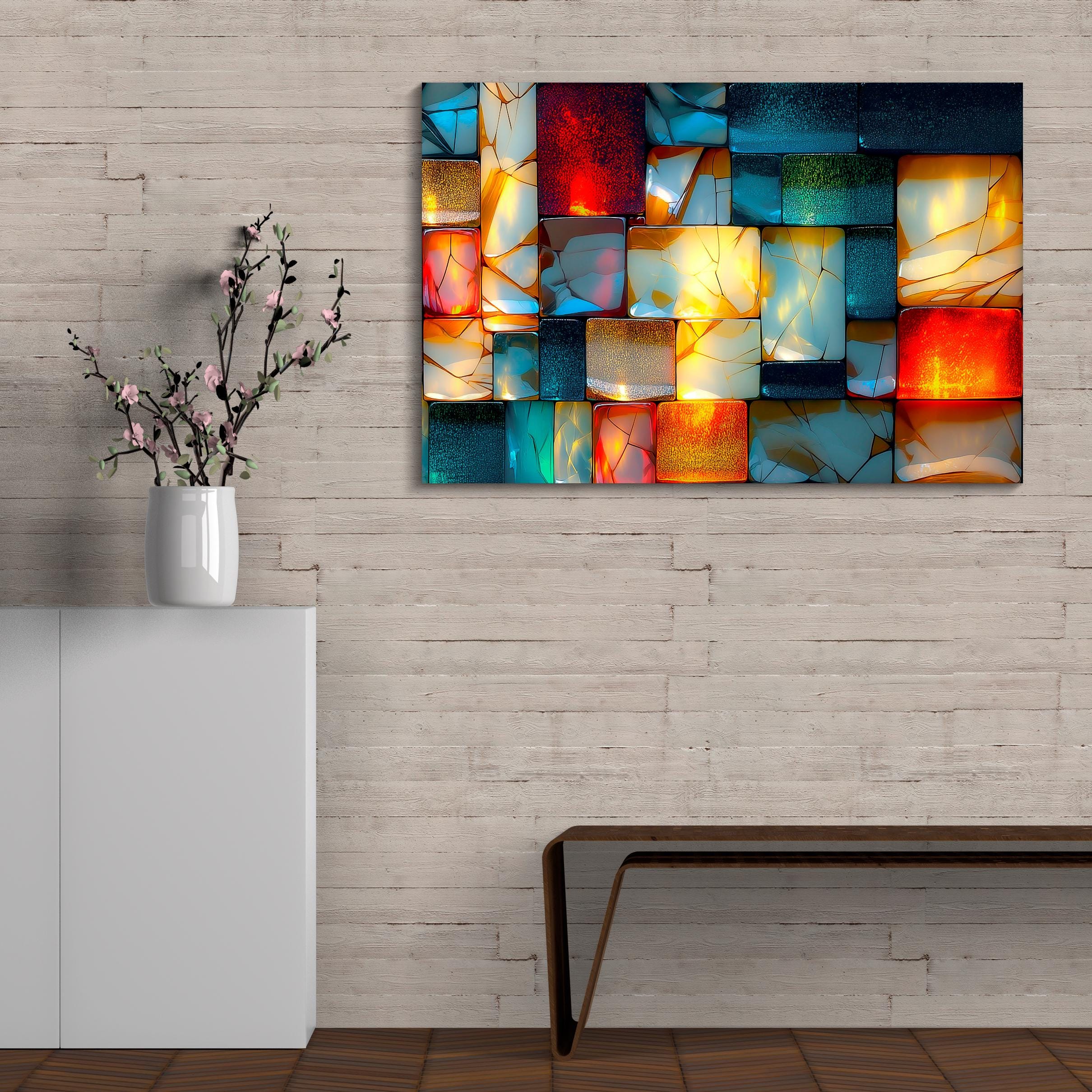 Lumirock Platinum Crystal AcrylGlass Wall Art: Shatterproof Luxury Decor