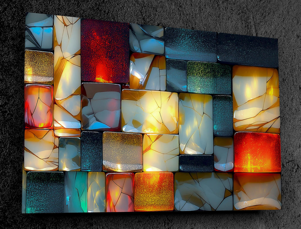 Lumirock Platinum Crystal AcrylGlass Wall Art: Shatterproof Luxury Decor