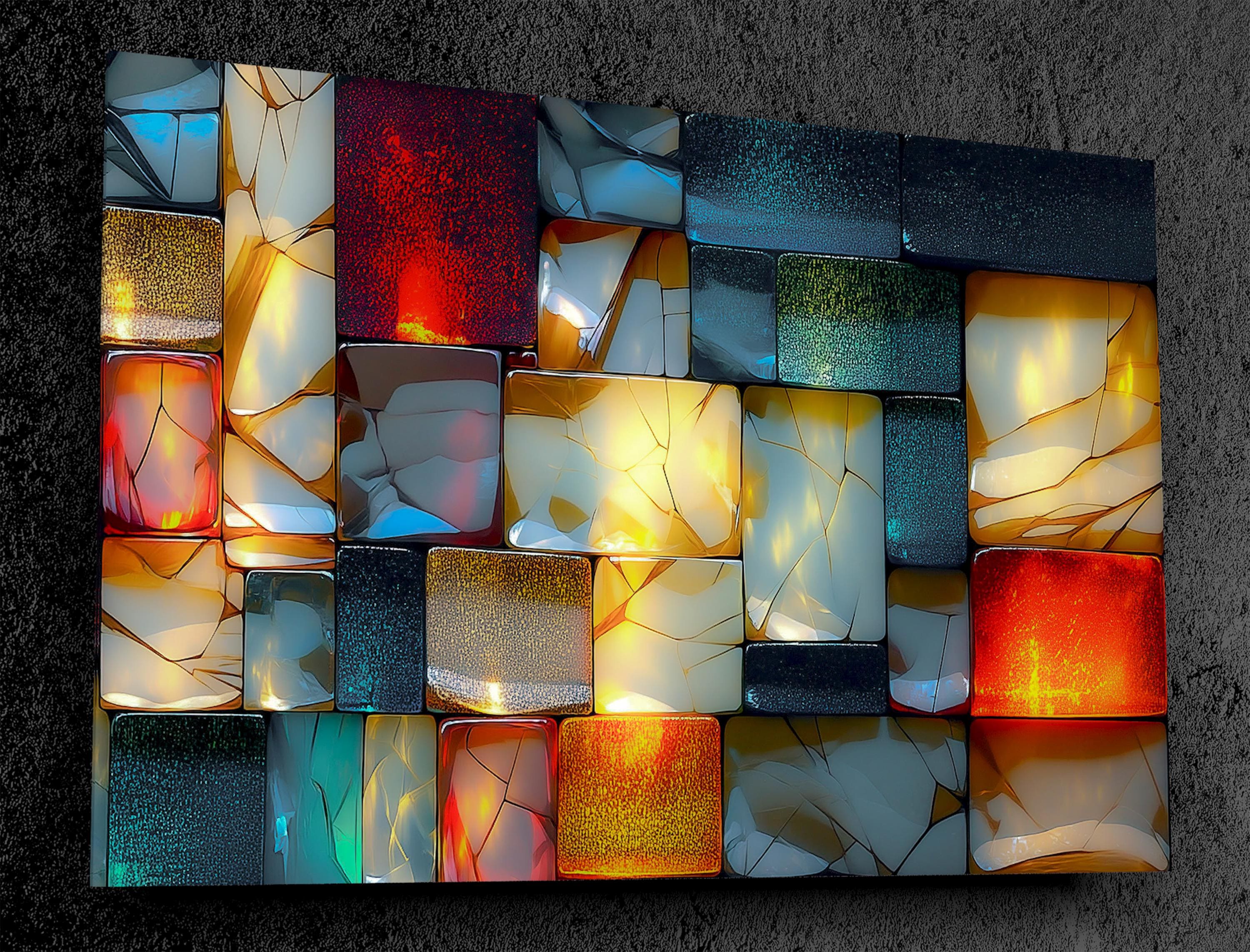 Lumirock Platinum Crystal AcrylGlass Wall Art: Shatterproof Luxury Decor