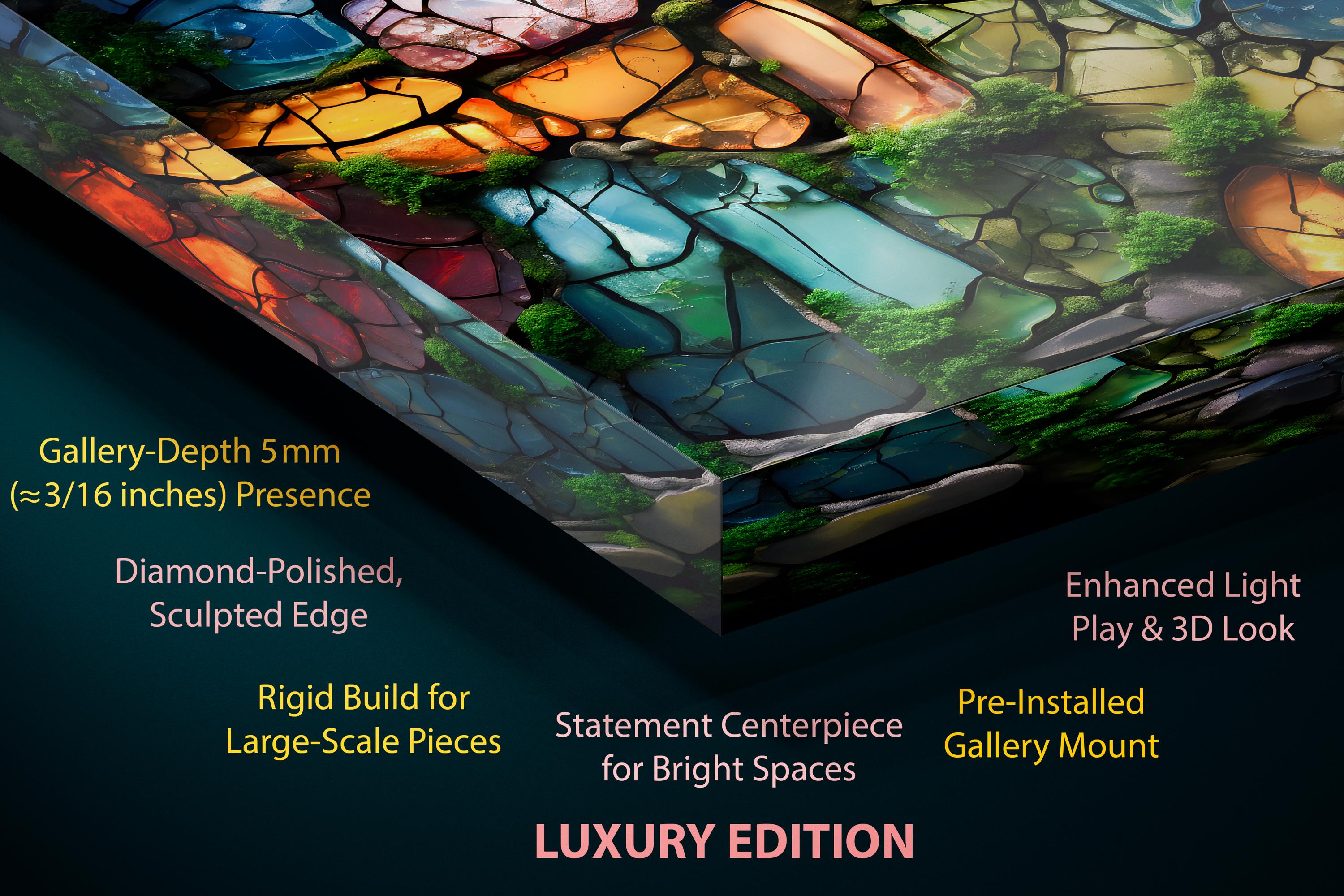 Moss & Gems Crystal Wall Art – Biophilic Home Decor