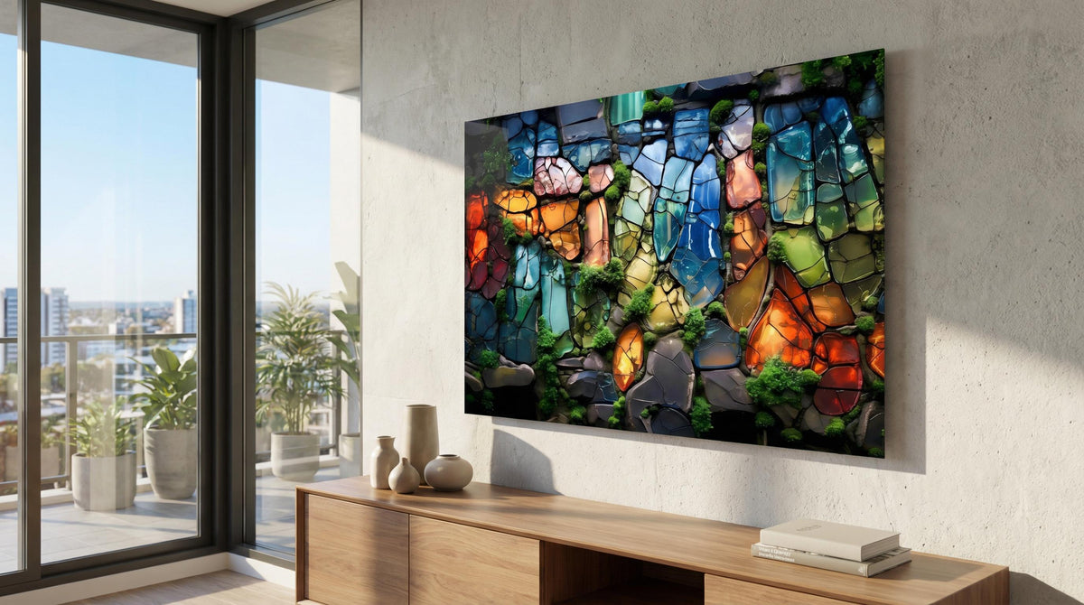 Moss & Gems Crystal Wall Art – Biophilic Home Decor
