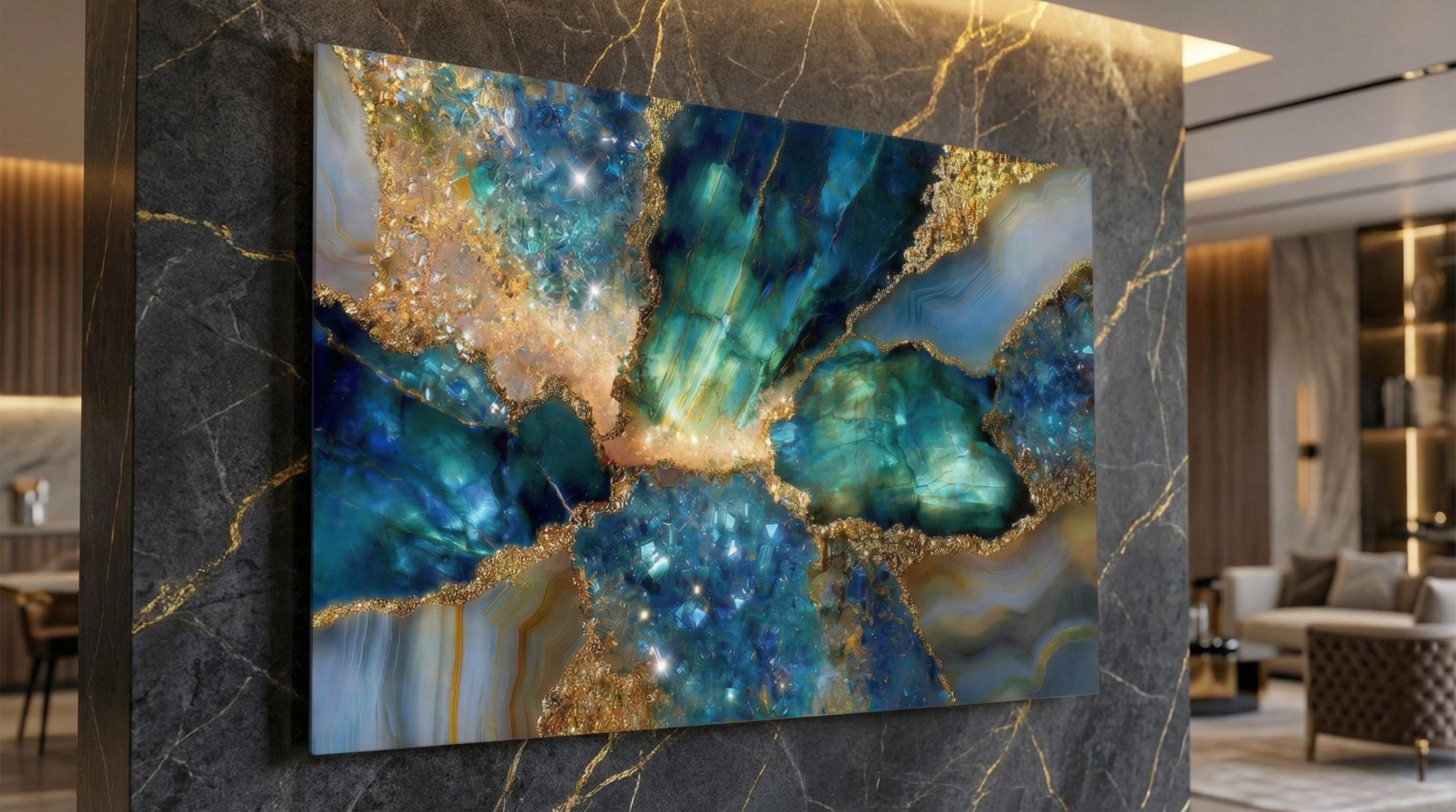 Extra-Large Acrylic Glass Wall Art: Aurelia Tide - Museum Gloss up to 90x60"