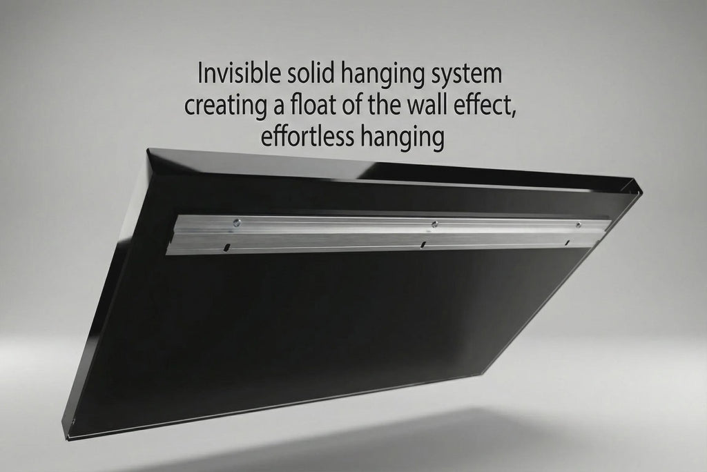 3D Light Play Wall Art: 'Obsidian Glow' Panoramic Acrylglass