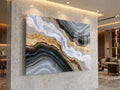 Onyx Pearl Strata Crystal AcrylGlass Wall Art, Executive Office and Boardroom Decor