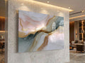 Champagne Mist Crystal AcrylGlass Wall Art, Luxury Spa and Wellness Reception Decor