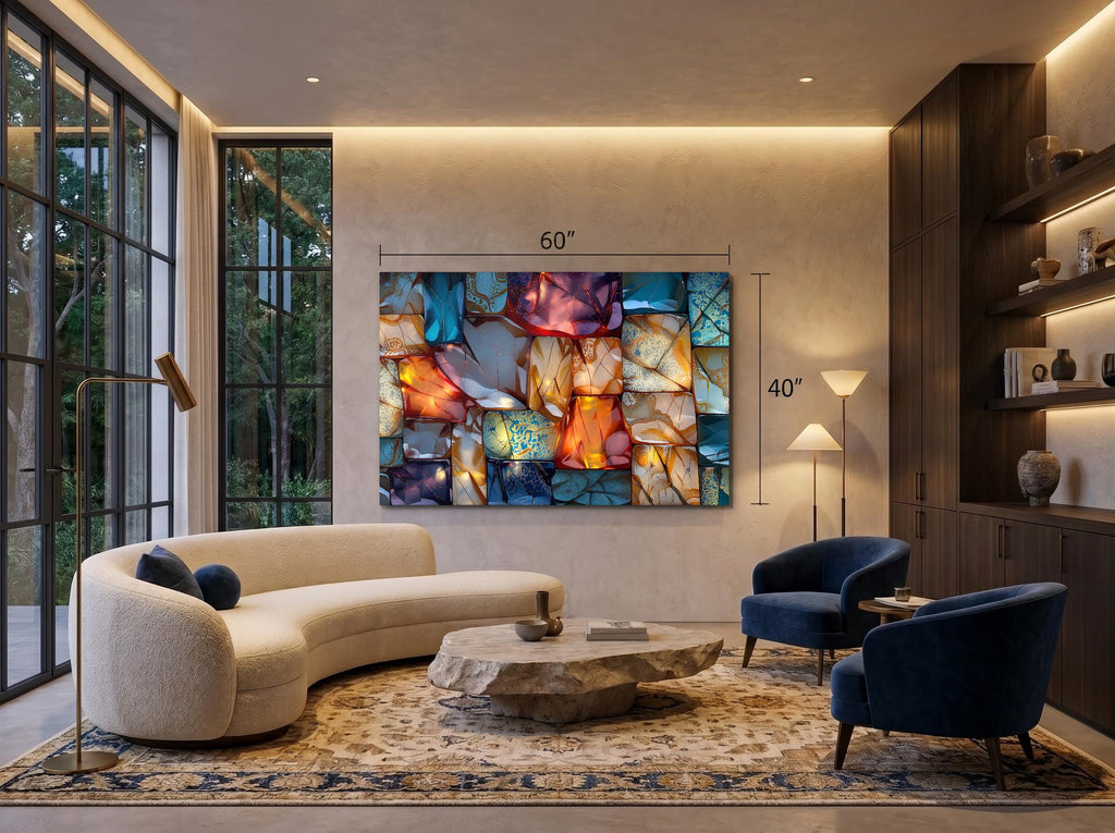 Vitralume AcrylGlass Wall Art: Shatterproof Luxury Home Decor