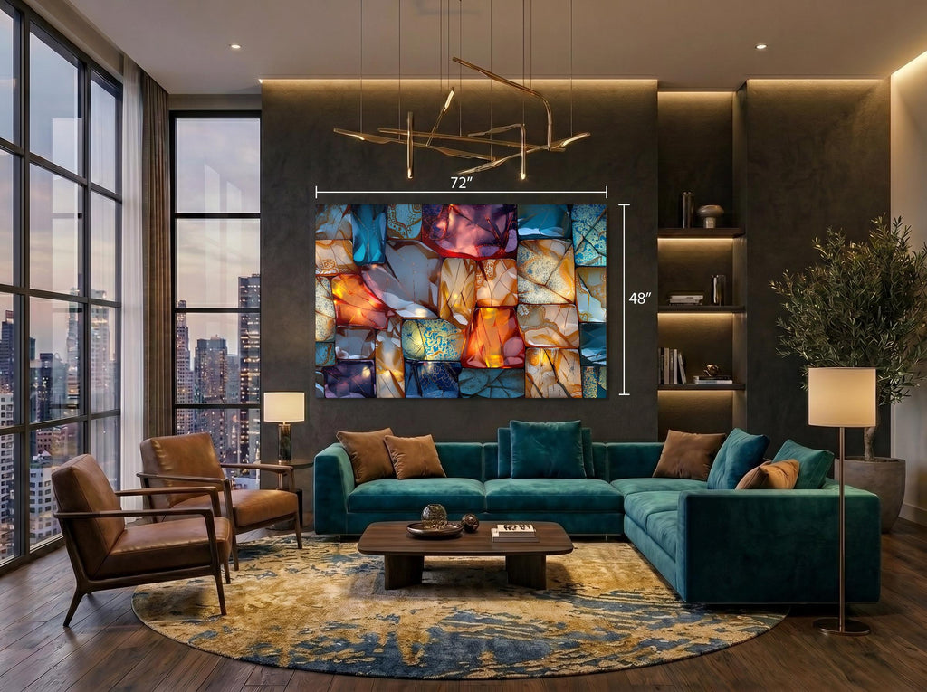 Vitralume AcrylGlass Wall Art: Shatterproof Luxury Home Decor