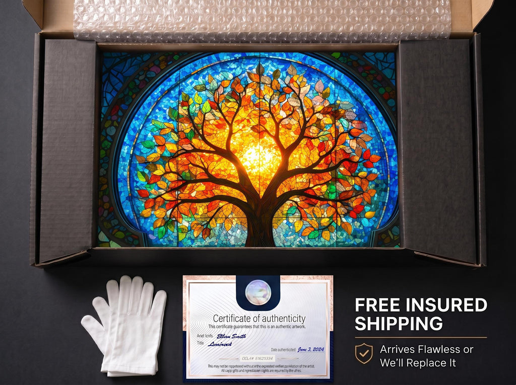 Tree of Life Radiant Crystal AcrylGlass Wall Art