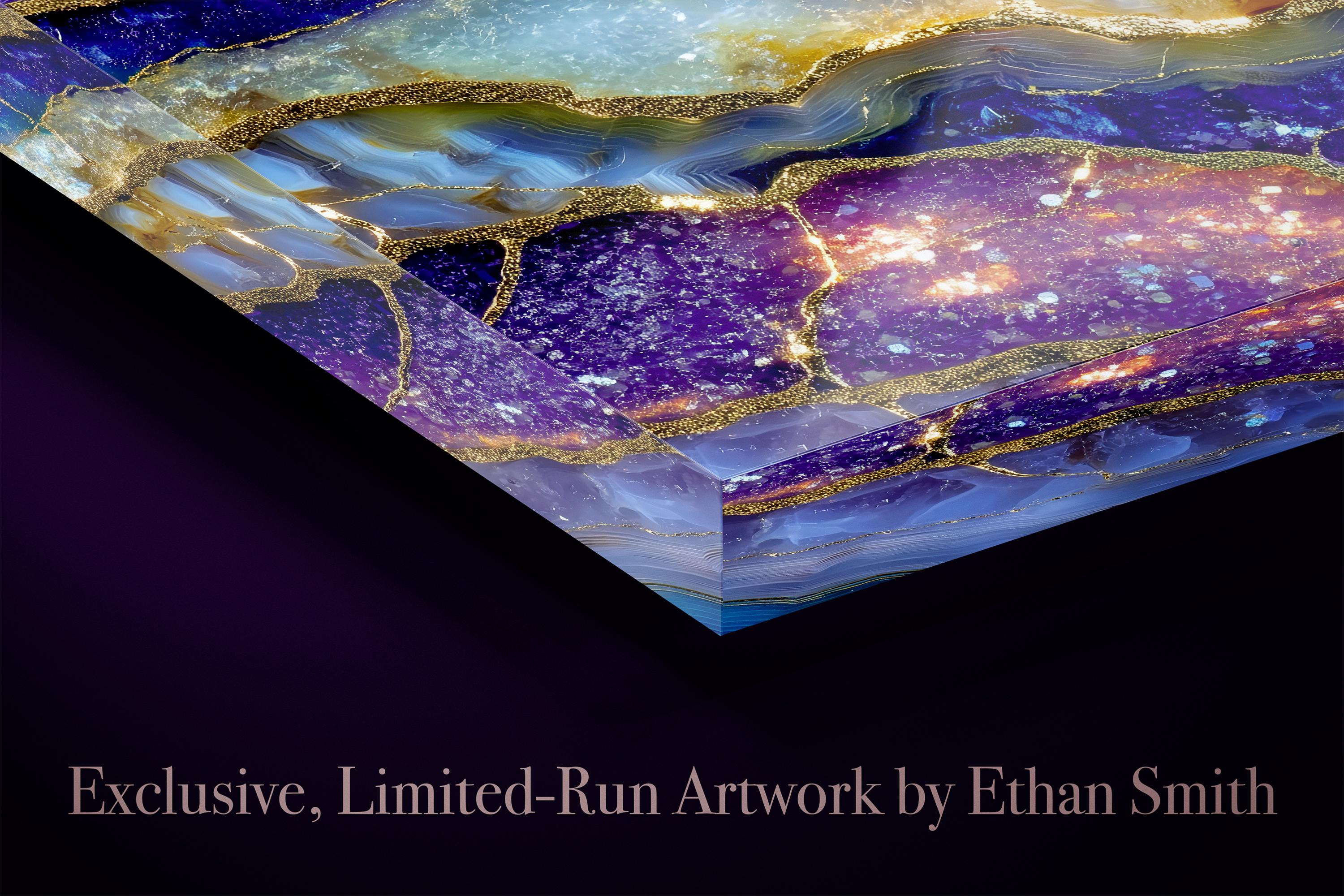 Imperial Amethyst Geode - Luxury Crystal AcrylGlass Wall Art for Modern Interiors
