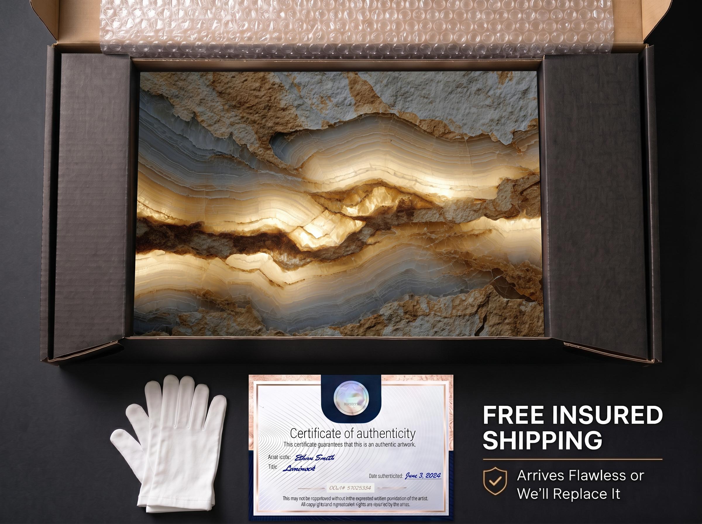 Liora Vein Acrylic Glass Wall Art, Neutral Mineral Statement Piece, Japandi Organic Modern Decor
