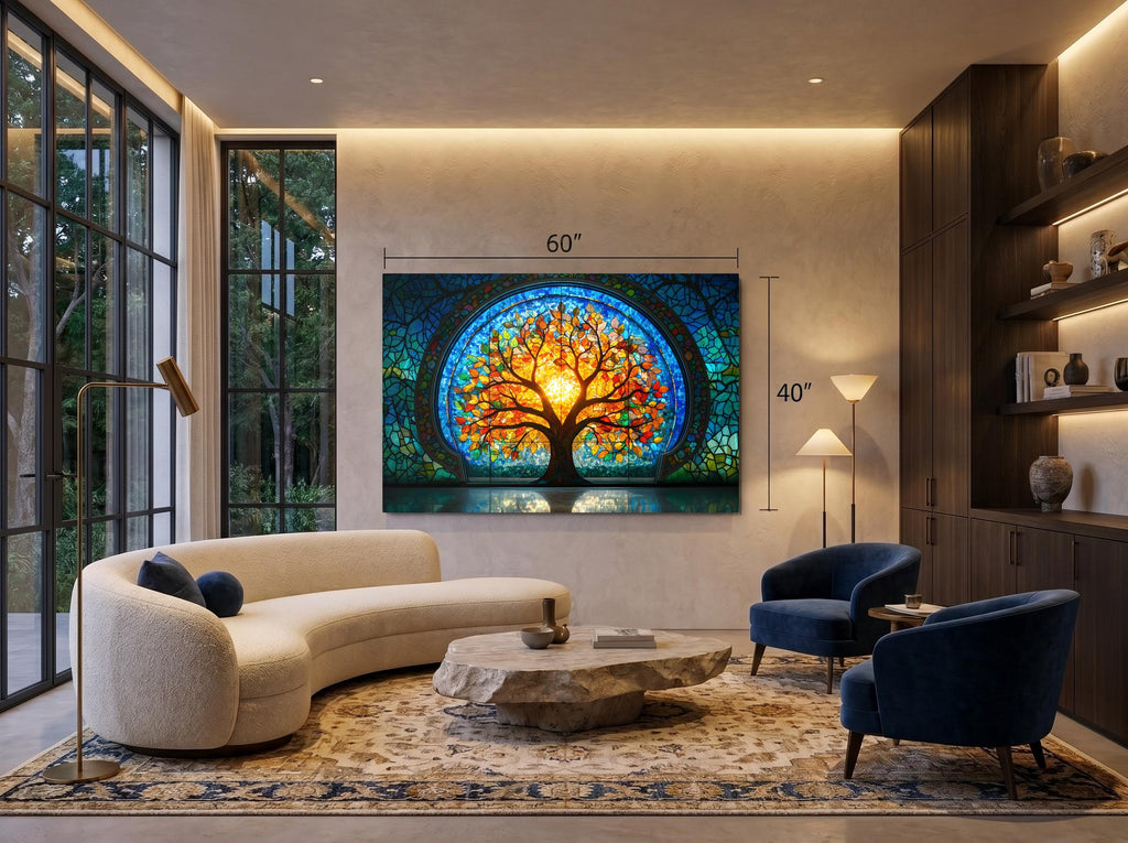 Tree of Life Radiant Crystal AcrylGlass Wall Art