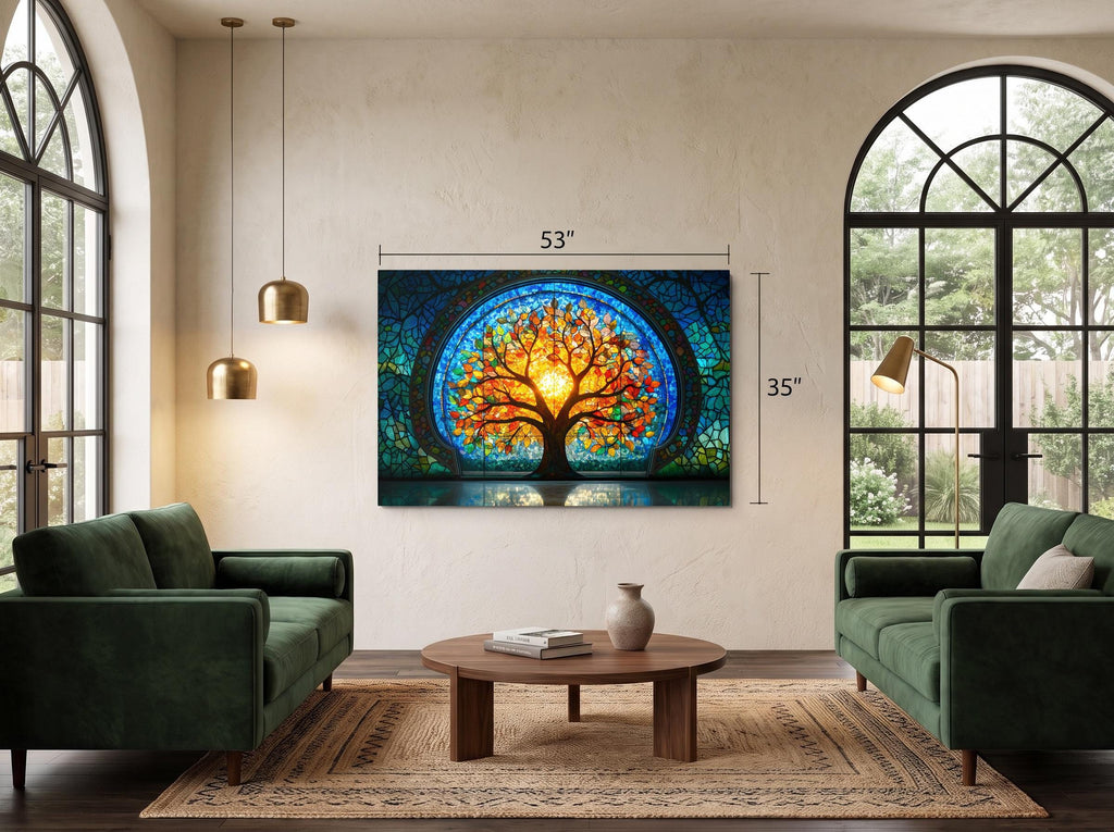 Tree of Life Radiant Crystal AcrylGlass Wall Art