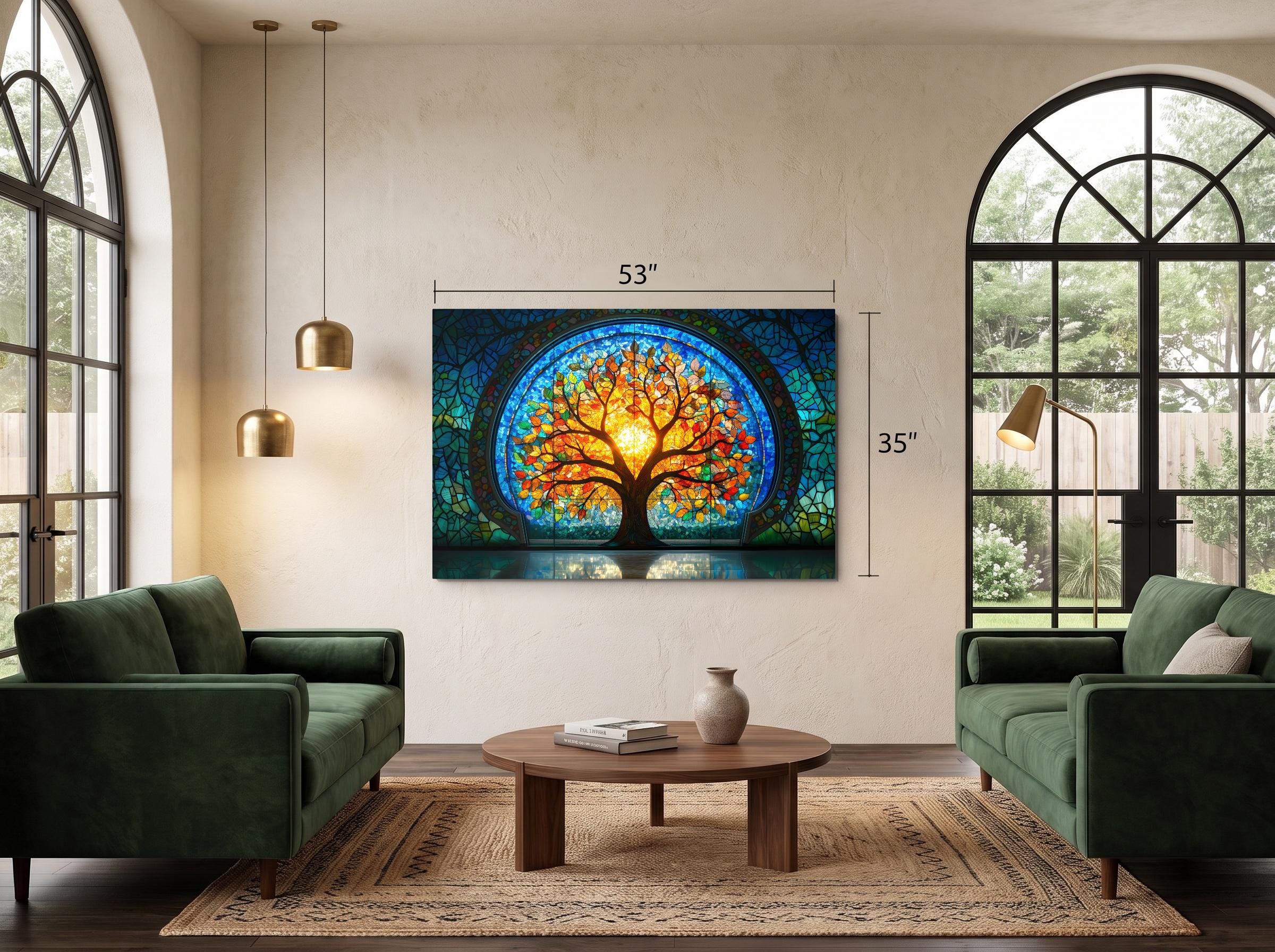 Tree of Life Radiant Crystal AcrylGlass Wall Art