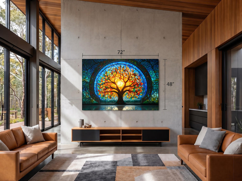 Tree of Life Radiant Crystal AcrylGlass Wall Art