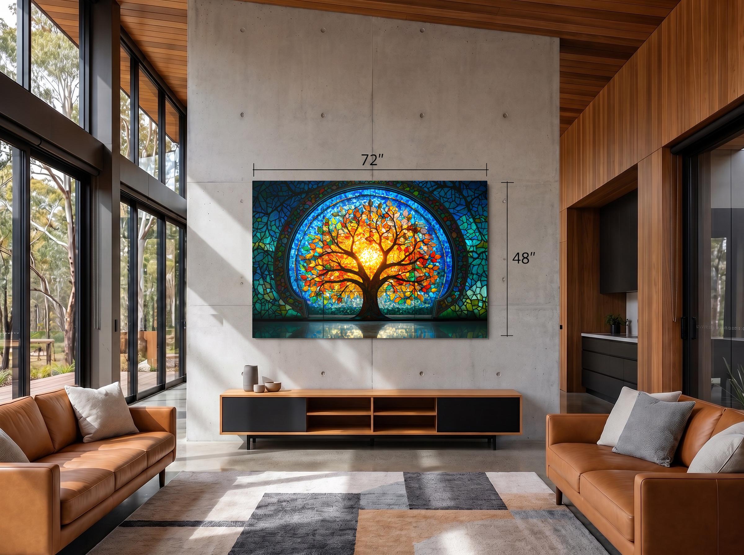 Tree of Life Radiant Crystal AcrylGlass Wall Art