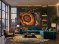 Imperial Petranova - Crystal AcrylGlass Wall Art – Petrified Wood Organic Statement Artwork