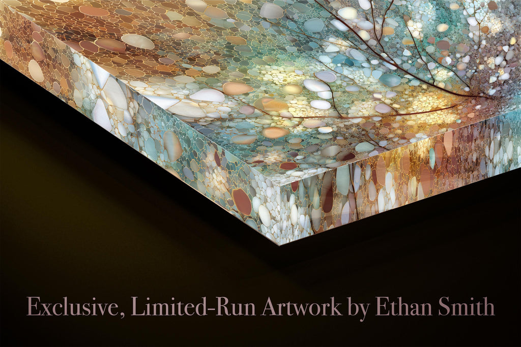 Whispering Canopy - Botanical Mosaic Wall Art – Crystal AcrylGlass Statement Decor, Nature-Inspired Panel