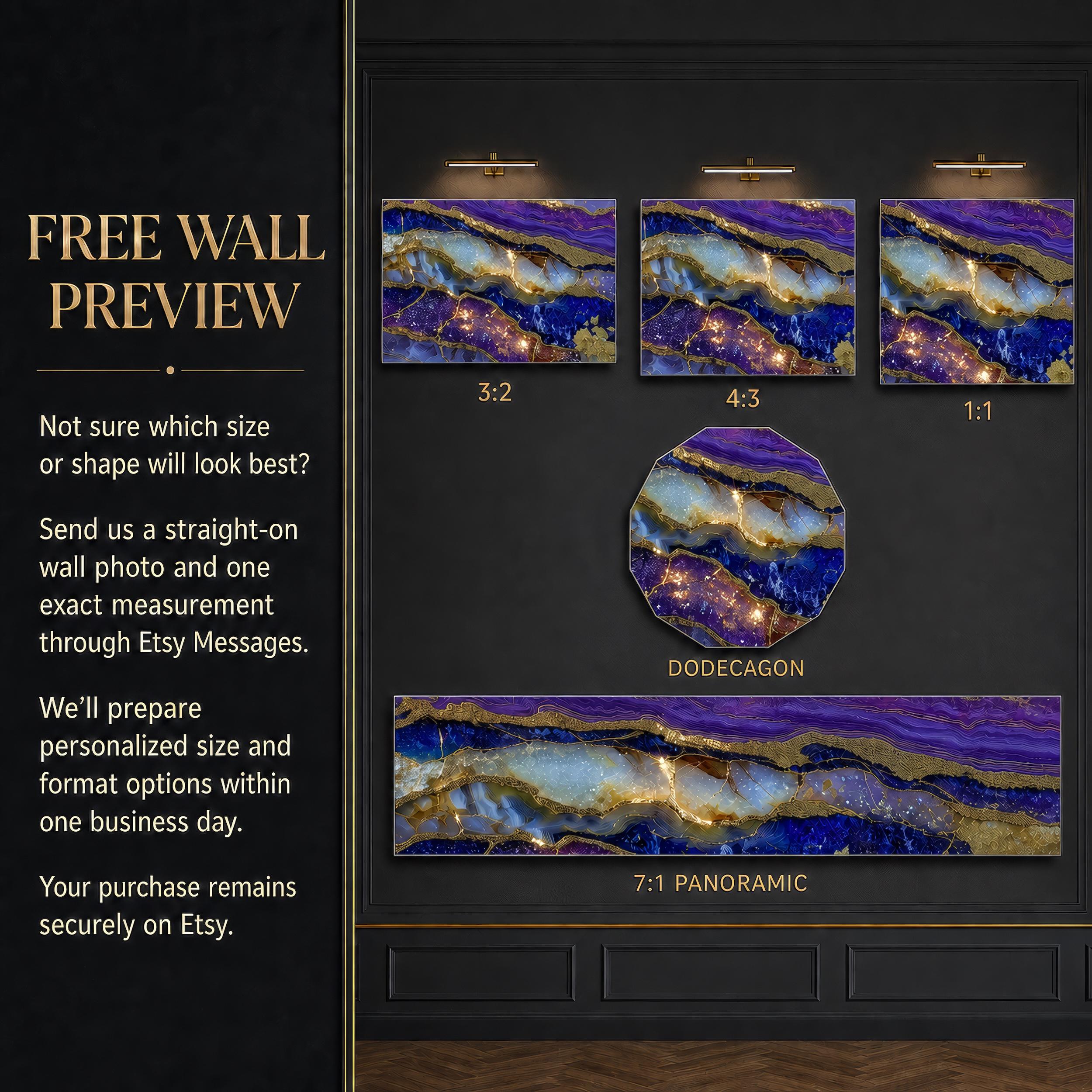 Imperial Amethyst Geode - Luxury Crystal AcrylGlass Wall Art for Modern Interiors