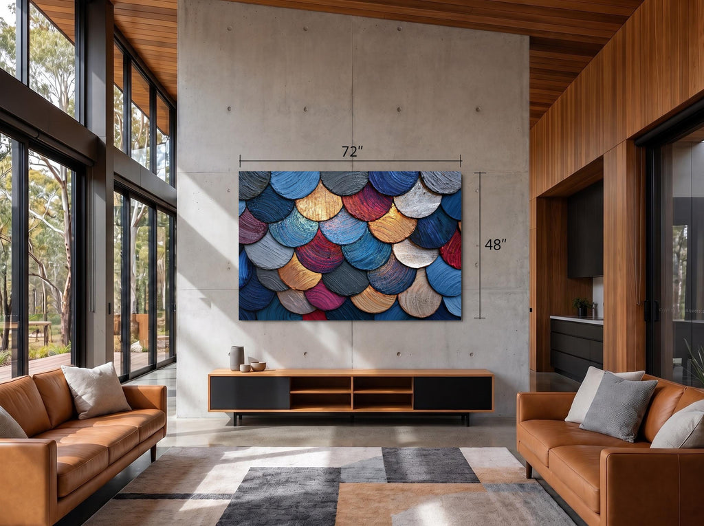 Timber Halo Mosaic – Luxury Crystal AcrylGlass Wall Art Inspired by Sculpted Wood Relief